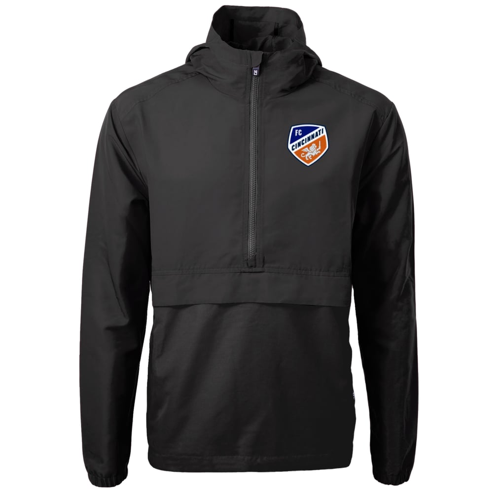  FC Cincinnati Cutter & Buck Charter Eco Recycled Anorak Jacket - Black